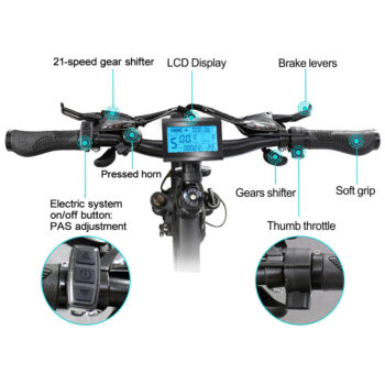 Sport-E Electric Mountain Bicycle with Full Suspension