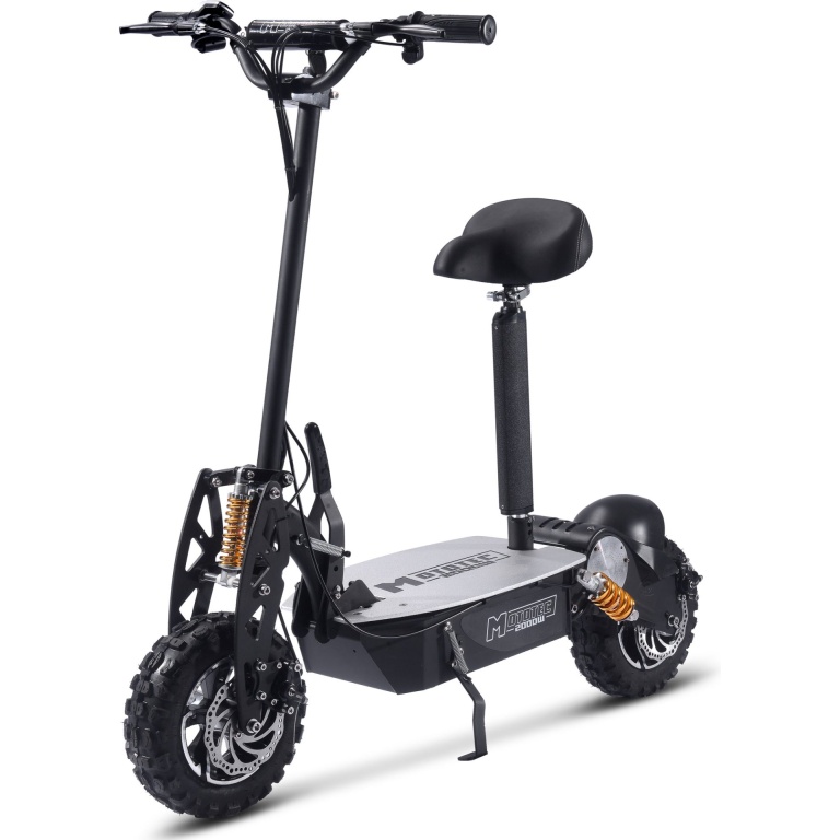 MotoTec 2000w 48v Electric Scooter Black - Image 2
