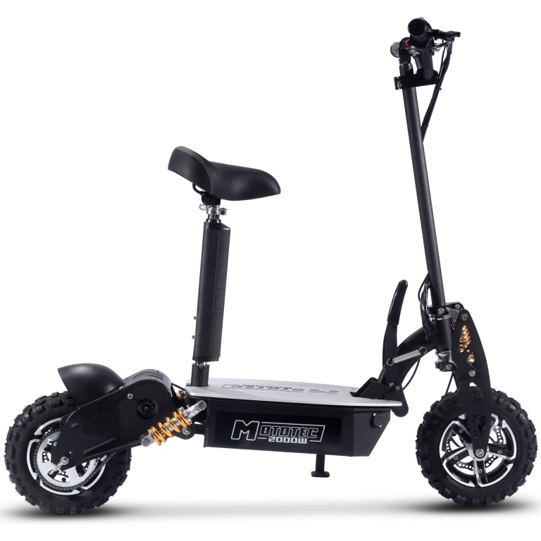 MotoTec 2000w 48v Electric Scooter Black - Image 6
