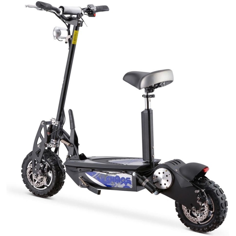 MotoTec Chaos 2000w 60v Lithium Electric Scooter Black - Image 2