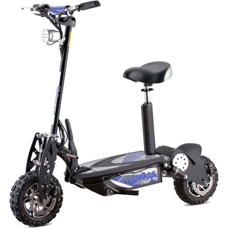 MotoTec Chaos 2000w 60v Lithium Electric Scooter Black