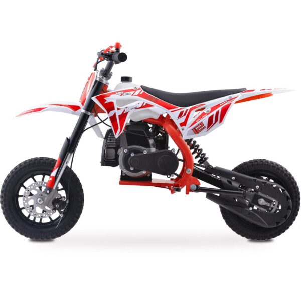 MotoTec Villain 52cc 2-Stroke Kids Gas Dirt Bike Red - Image 3