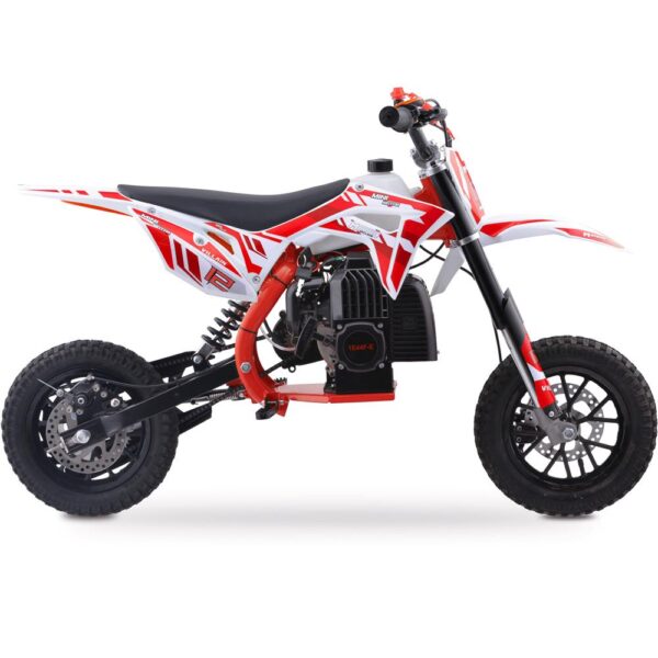 MotoTec Villain 52cc 2-Stroke Kids Gas Dirt Bike Red - Image 4