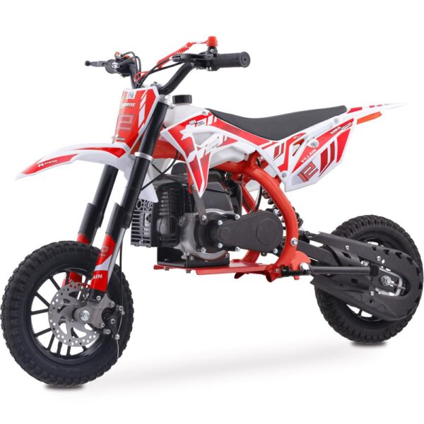 MotoTec Villain 52cc 2-Stroke Kids Gas Dirt Bike Red