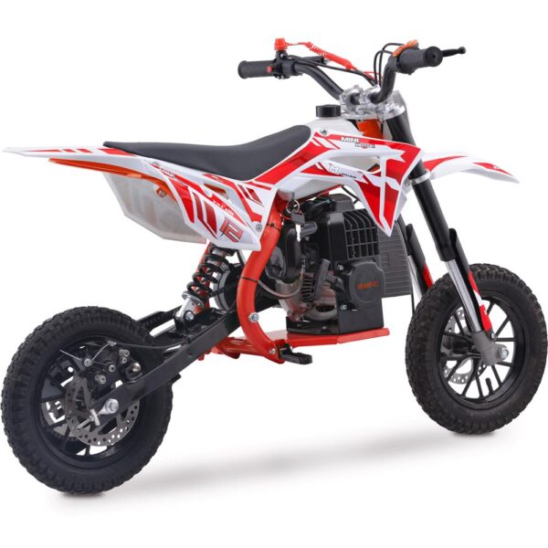 MotoTec Villain 52cc 2-Stroke Kids Gas Dirt Bike Red - Image 6