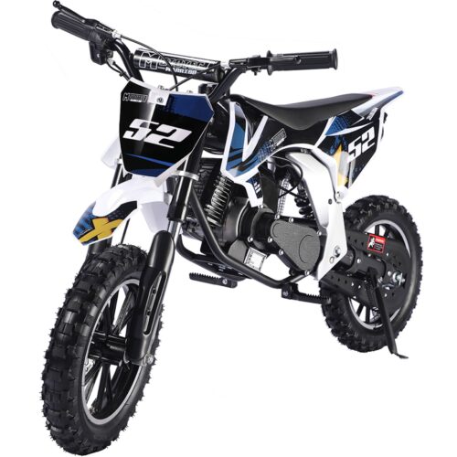 MotoTec Warrior 52cc 2-Stroke Kids Gas Dirt Bike Black