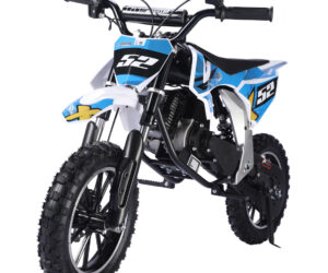 MotoTec Warrior 52cc 2-Stroke Kids Gas Dirt Bike Blue