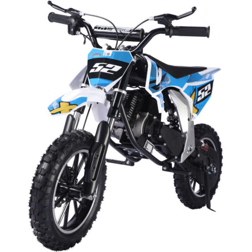 MotoTec Warrior 52cc 2-Stroke Kids Gas Dirt Bike Blue