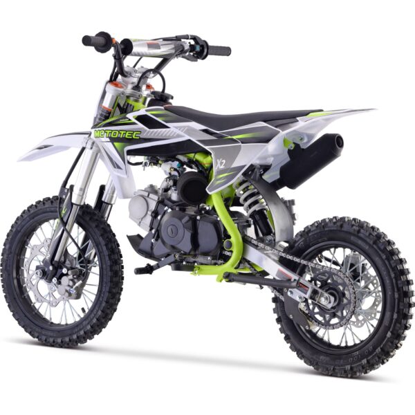 MotoTec X2 110cc 4-Stroke Gas Dirt Bike Green - Image 5