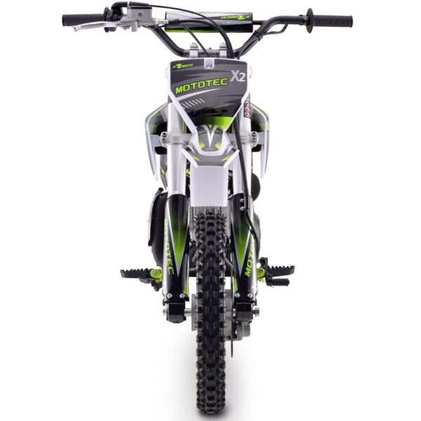 MotoTec X2 110cc 4-Stroke Gas Dirt Bike Green - Image 3