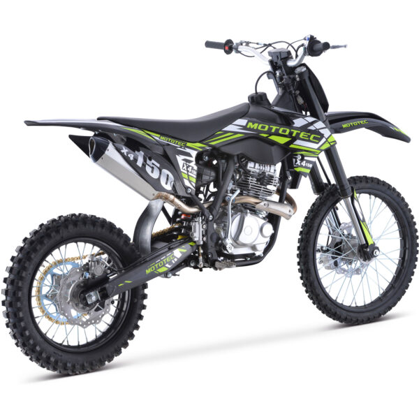 MotoTec X4 150cc 4-Stroke Gas Dirt Bike Black - Image 4