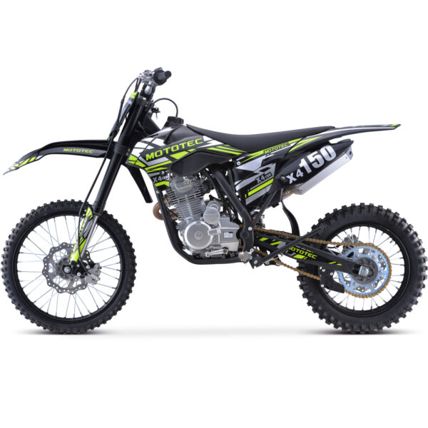 MotoTec X4 150cc 4-Stroke Gas Dirt Bike Black - Image 6