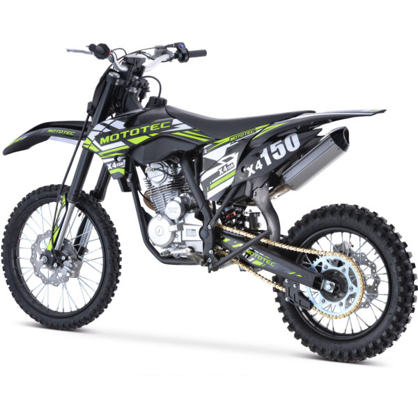 MotoTec X4 150cc 4-Stroke Gas Dirt Bike Black - Image 7