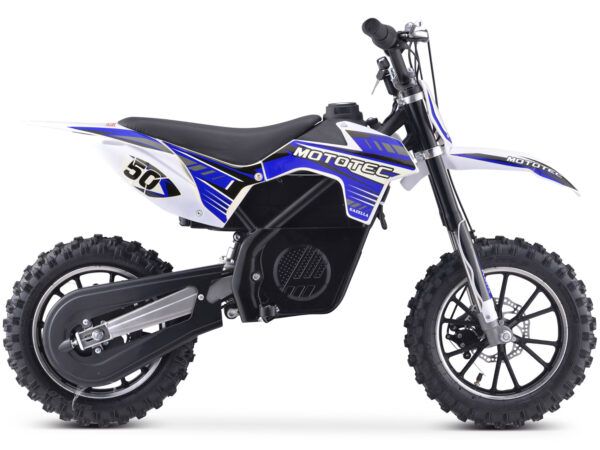 MotoTec 24v 500w Gazella Electric Dirt Bike Blue - Image 3