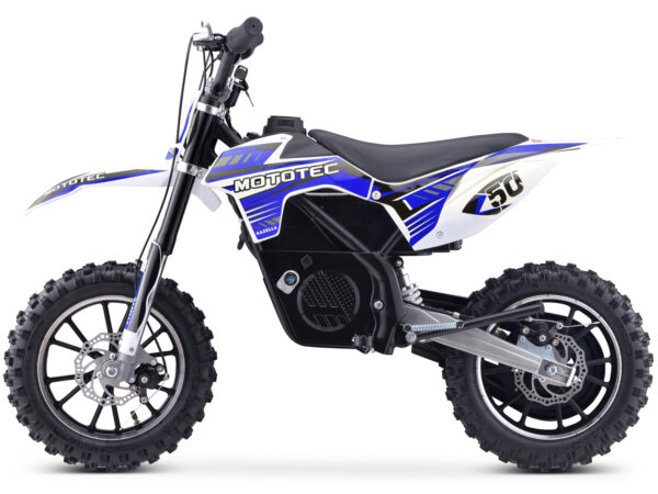 MotoTec 24v 500w Gazella Electric Dirt Bike Blue - Image 4