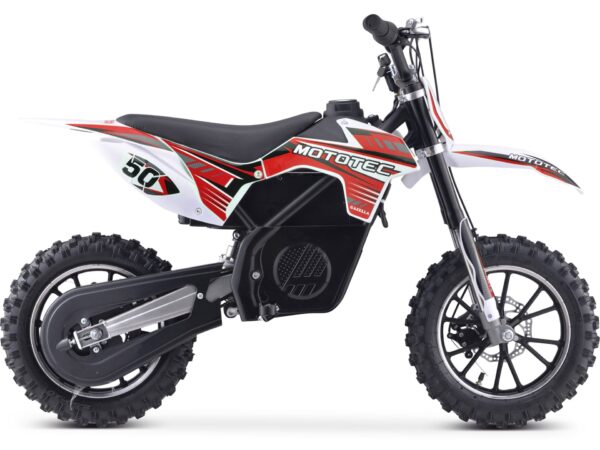 MotoTec 24v 500w Gazella Electric Dirt Bike Red - Image 4