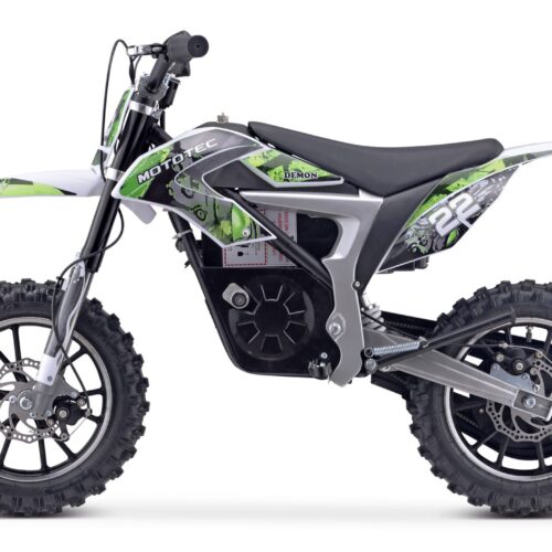 MotoTec 36v 500w Demon Electric Dirt Bike Lithium Green