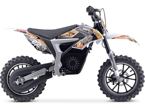 MotoTec 36v 500w Demon Electric Dirt Bike Lithium Orange - Image 3