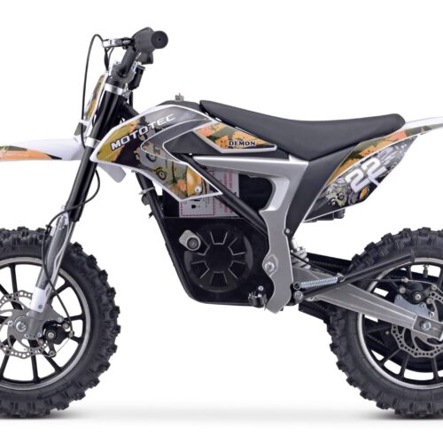 MotoTec 36v 500w Demon Electric Dirt Bike Lithium Orange