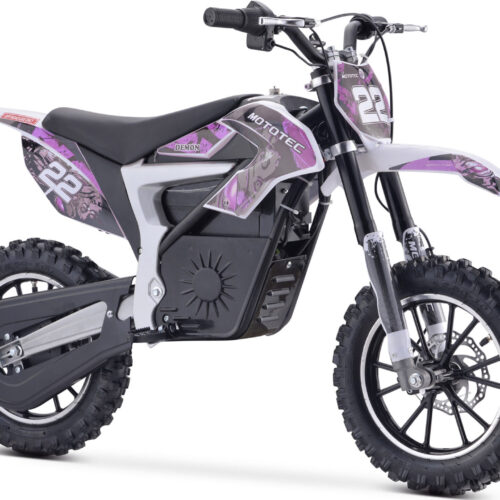 MotoTec 36v 500w Demon Electric Dirt Bike Lithium Purple