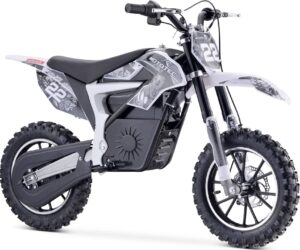 MotoTec 36v 500w Demon Electric Dirt Bike Lithium White