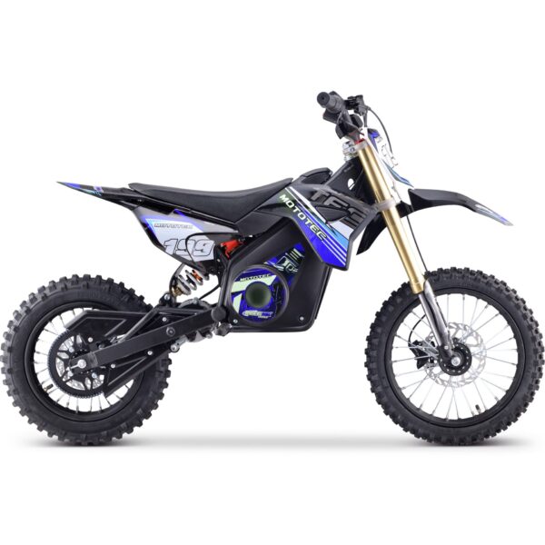 Mototec 48v Pro Electric Dirt Bike 1800w Lithium Blue - Image 4