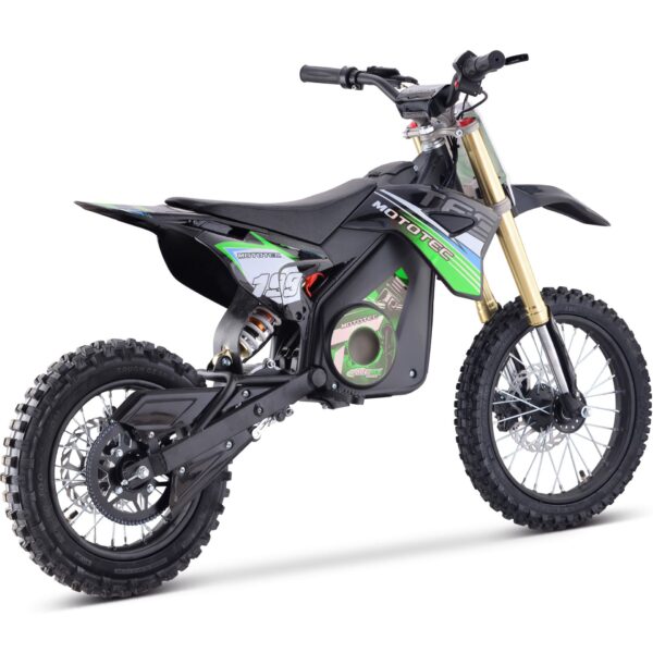 MotoTec 48v Pro Electric Dirt Bike 1800w Lithium Green - Image 3