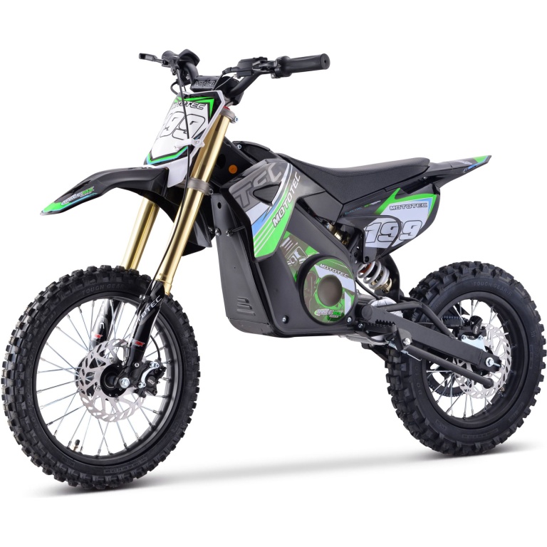 MotoTec 60v Pro Electric Dirt Bike 2000w Lithium Green