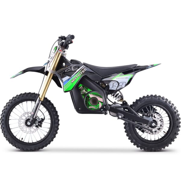 MotoTec 48v Pro Electric Dirt Bike 1800w Lithium Green - Image 5