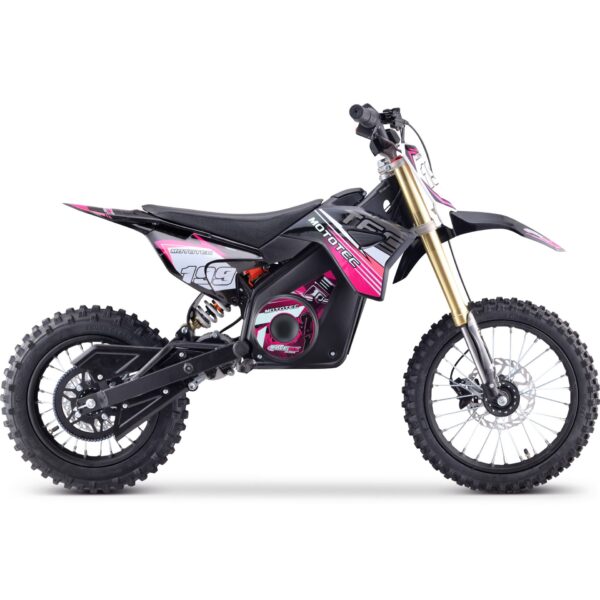 MotoTec 48v Pro Electric Dirt Bike 1800w Lithium Pink - Image 4