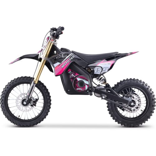 MotoTec 48v Pro Electric Dirt Bike 1600w Lithium Pink