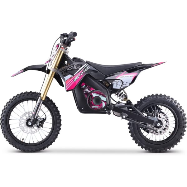 MotoTec 48v Pro Electric Dirt Bike 1800w Lithium Pink