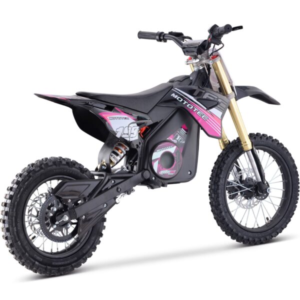 MotoTec 48v Pro Electric Dirt Bike 1800w Lithium Pink - Image 7