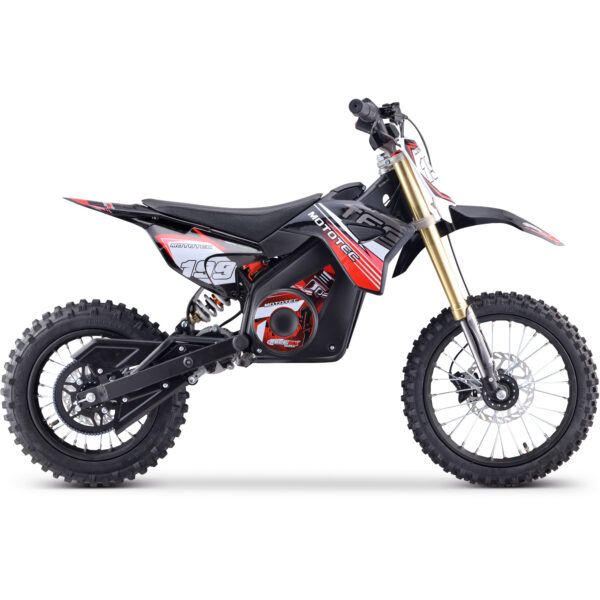 MotoTec 48v Pro Electric Dirt Bike 1800w Lithium Red - Image 4