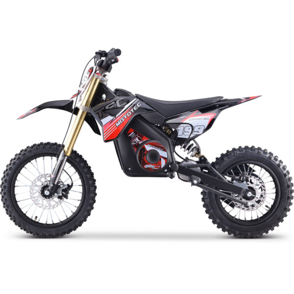 MotoTec 48v Pro Electric Dirt Bike 1800w Lithium Red - Image 5