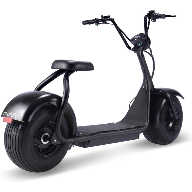 MotoTec Fat Tire 60v 18ah 2000w Lithium Electric Scooter Black - Image 3