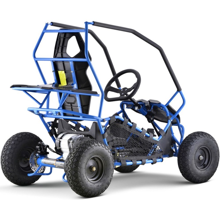 MotoTec Maverick Go Kart 36v 1000w Blue - Image 4