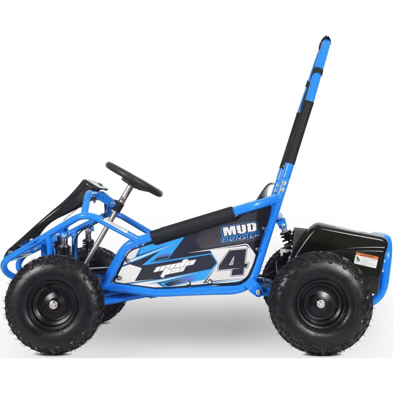 MotoTec Mud Monster Kids Electric 48v 1000w Go Kart Full Suspension Blue - Image 3