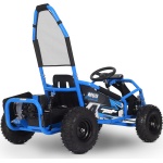 MotoTec Mud Monster Kids Electric 48v 1000w Go Kart Full Suspension Blue - Image 4