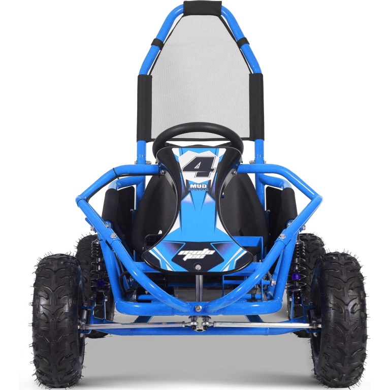MotoTec Mud Monster Kids Electric 48v 1000w Go Kart Full Suspension Blue - Image 5