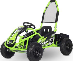 MotoTec Mud Monster Kids Electric 48v 1000w Go Kart Full Suspension Green