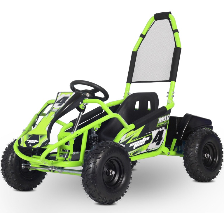 MotoTec Mud Monster Kids Electric 48v 1000w Go Kart Full Suspension Green