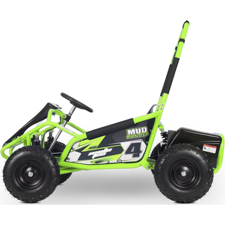 MotoTec Mud Monster Kids Electric 48v 1000w Go Kart Full Suspension Green - Image 3