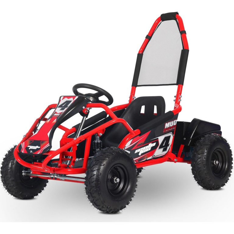 MotoTec Mud Monster Kids Electric 48v 1000w Go Kart Full Suspension Red