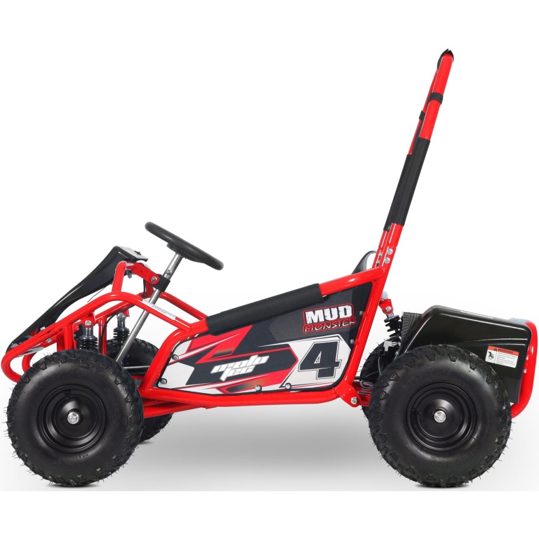 MotoTec Mud Monster Kids Electric 48v 1000w Go Kart Full Suspension Red - Image 3