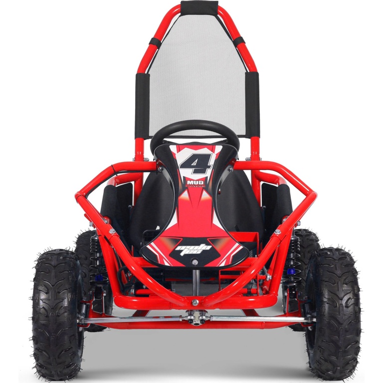 MotoTec Mud Monster Kids Electric 48v 1000w Go Kart Full Suspension Red - Image 5