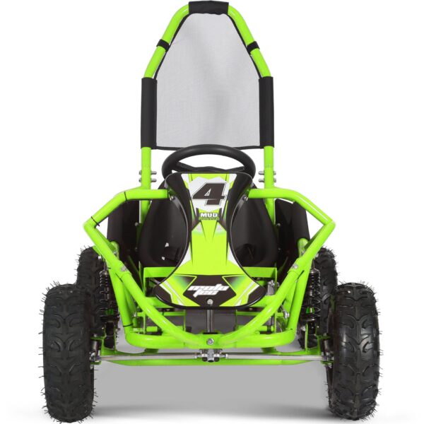 MotoTec Mud Monster Kids Gas Powered 98cc Go Kart Full Suspension Green - Image 6