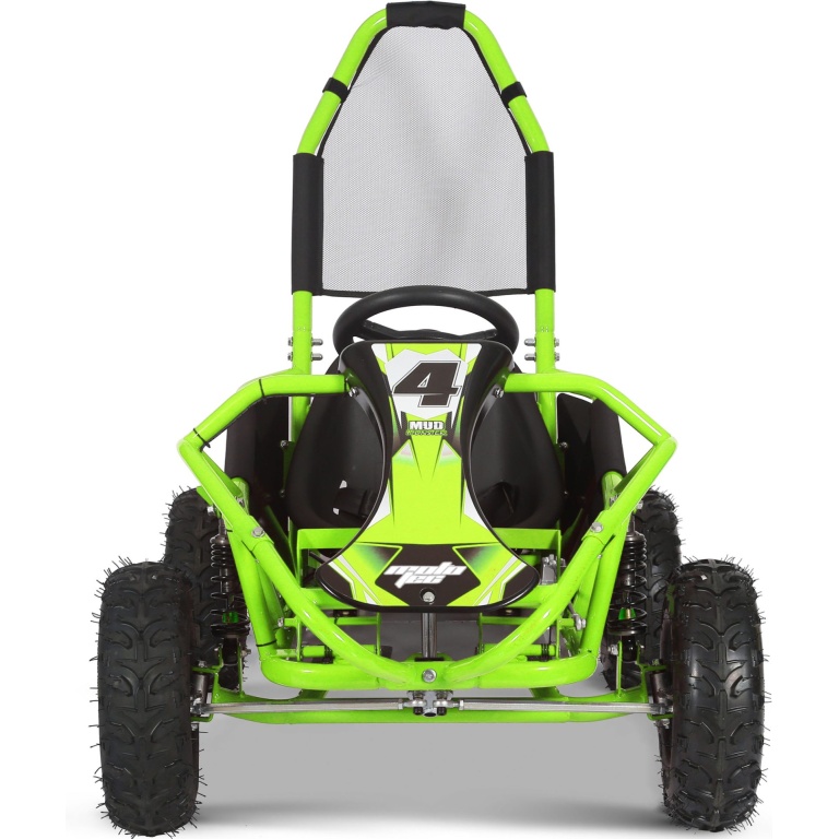 MotoTec Mud Monster Kids Gas Powered 98cc Go Kart Full Suspension Green - Image 6
