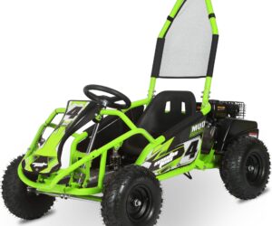 MotoTec Mud Monster Kids Gas Powered 98cc Go Kart Full Suspension Green