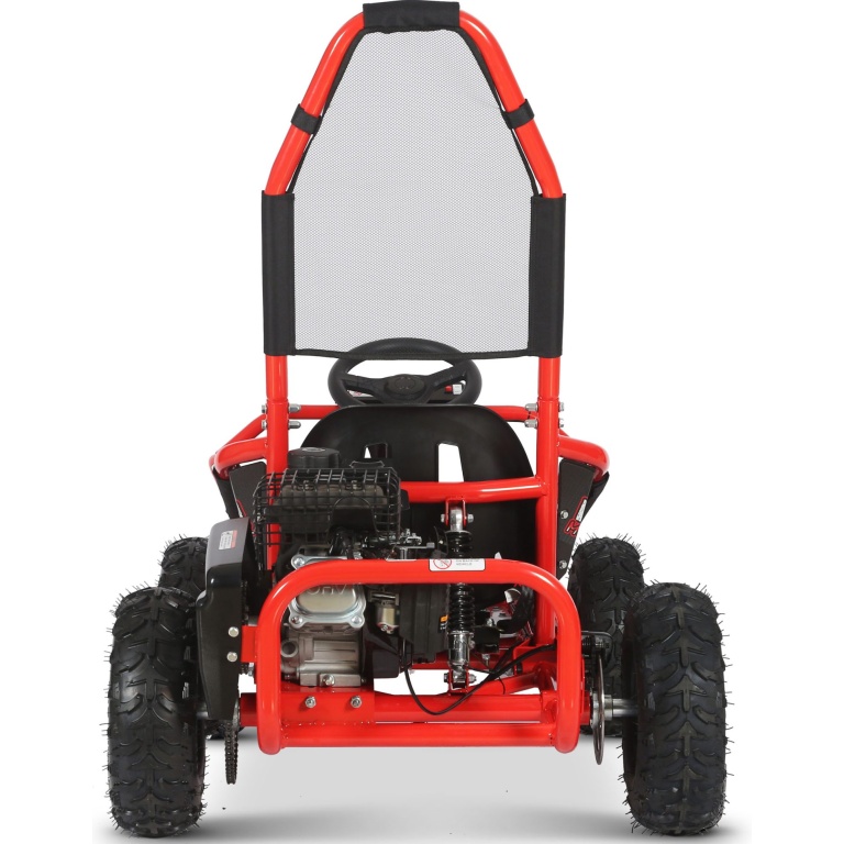 MotoTec Mud Monster Kids Gas Powered 98cc Go Kart Full Suspension Red - Image 5